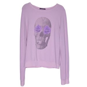 wild fox couture skull crewneck sweater